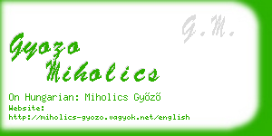 gyozo miholics business card